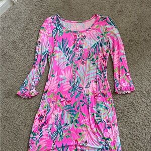 Lilly Pulitzer Pink Tropical Floral Tunic